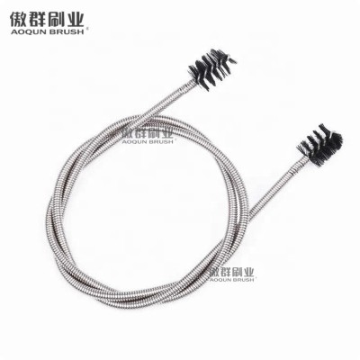 Stainless Steel Aquarium Water Filter Pump Pipe Air Tube Hose Spring Cleaning Brush Flexible Double Ended Wash Drinking Tool